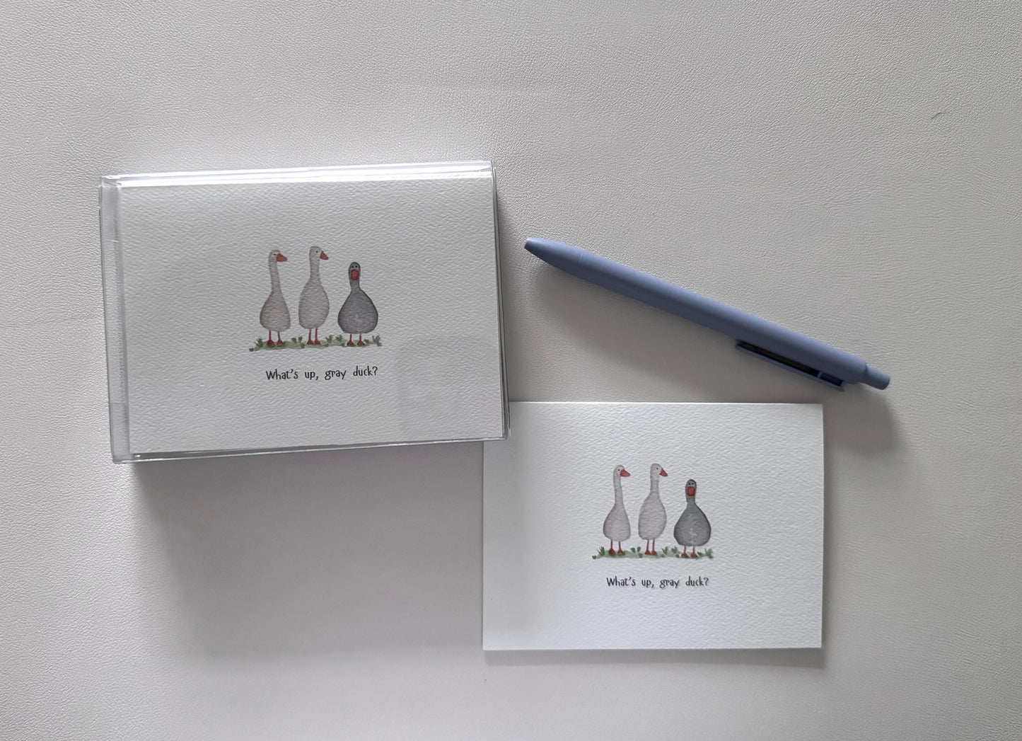 Boxed Greeting Cards: What's Up, Gray Duck?