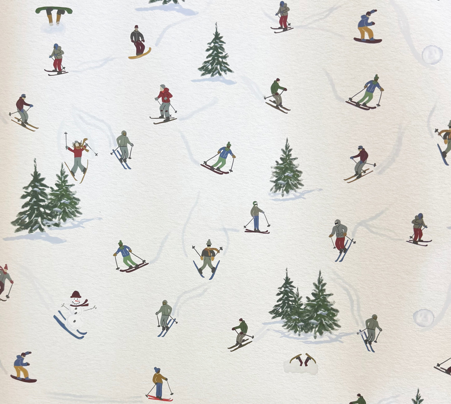 Wrapping Sheet - Skiers
