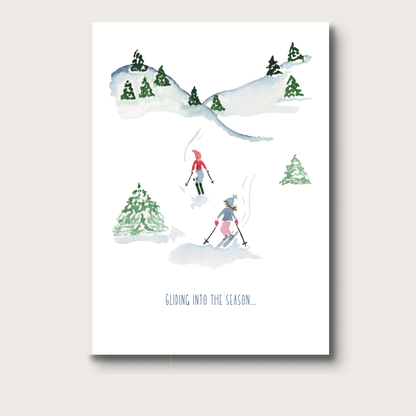 Boxed Cards - Gliding Into the Season