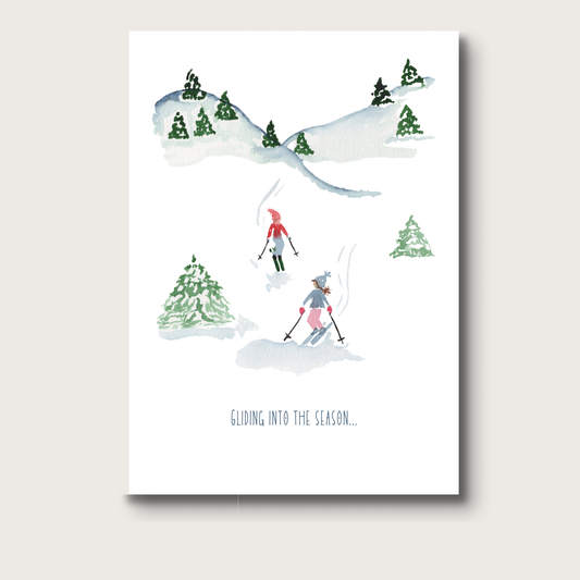 Boxed Cards - Gliding Into the Season