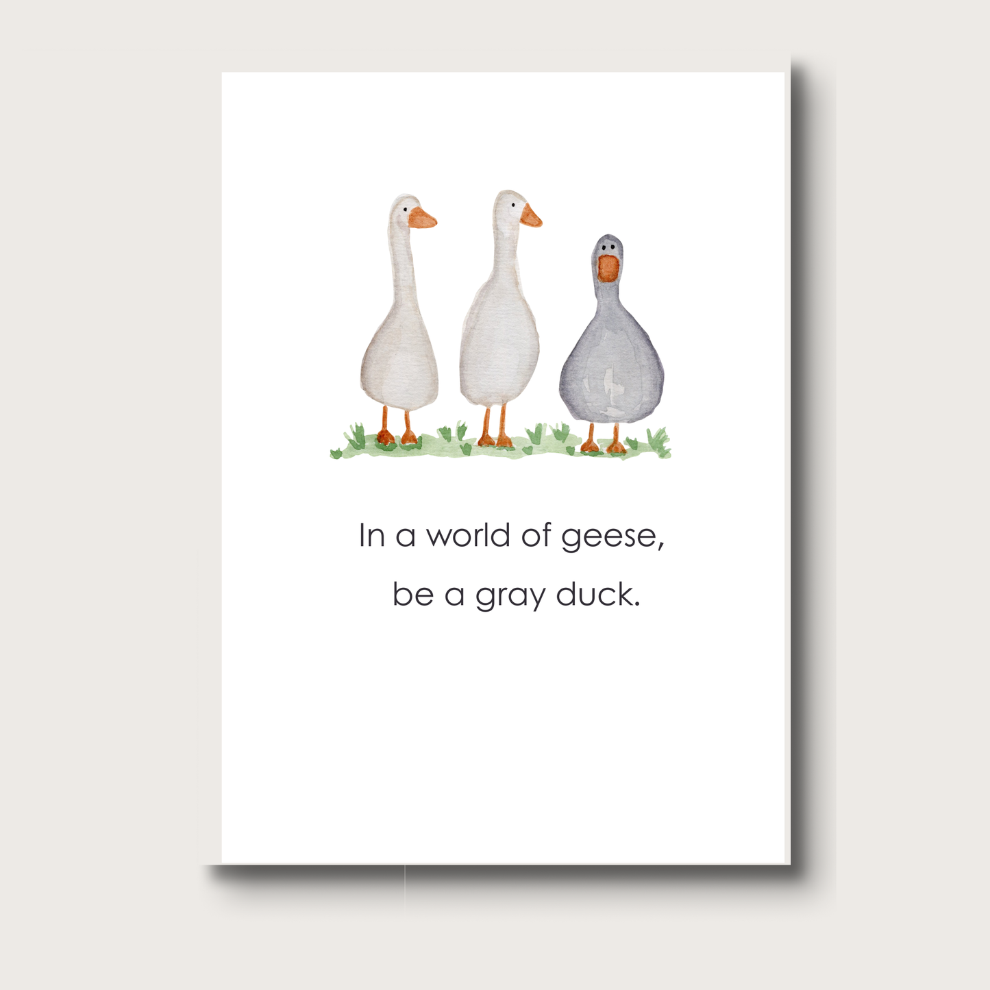 Gray Duck Minnesota Icon Greeting Card