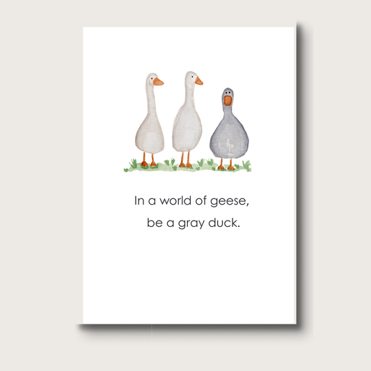 Gray Duck Minnesota Icon Greeting Card