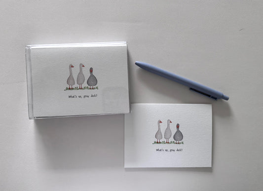 Boxed Greeting Cards: What's Up, Gray Duck?