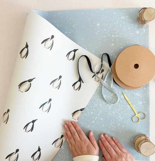 Wrapping Sheet - Penguins