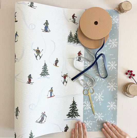 Wrapping Sheet - Skiers