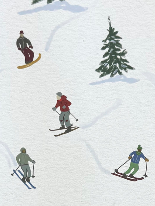 Wrapping Sheet - Skiers