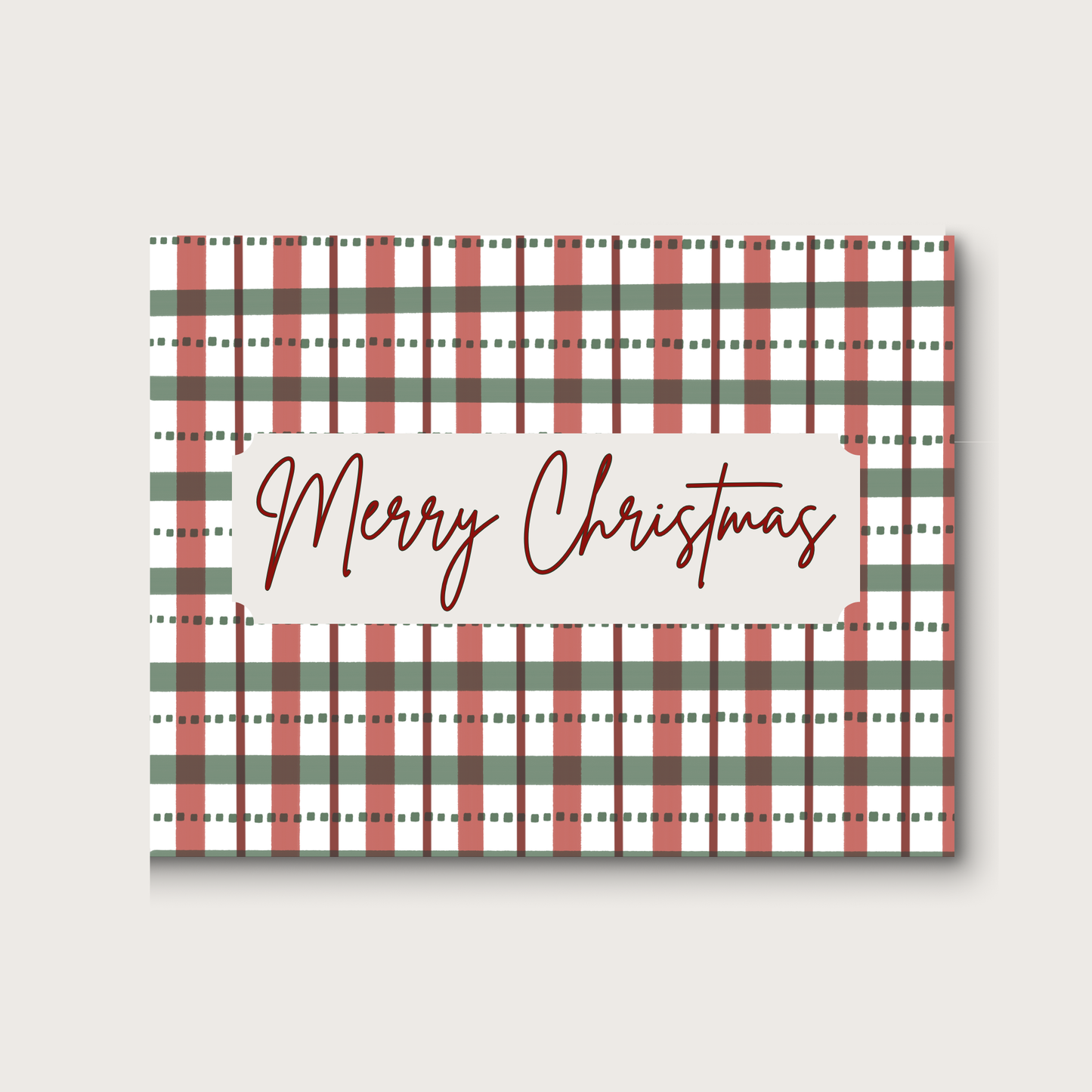 Boxed Cards - Merry Christmas Plaid