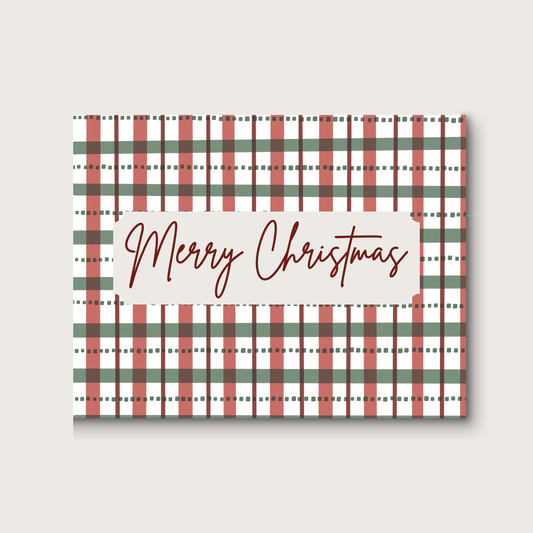Boxed Cards - Merry Christmas Plaid