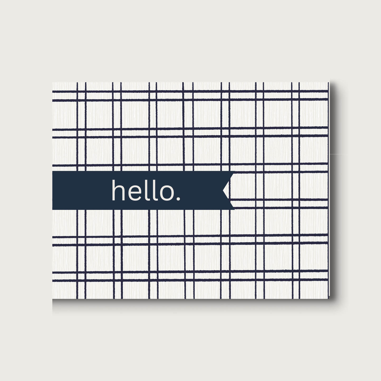Boxed Cards - Blue Window Pane Hello