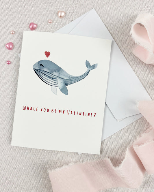 Whale You Be My Valentine? Greeting Card