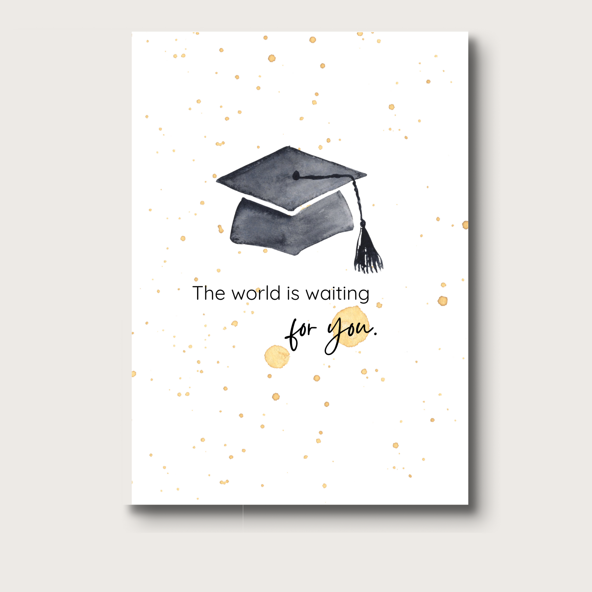 grad card prints GreetingCard Flat 5x7 Rounded and send joy with a Christmas photo card thatll find a special place on the mantel Elegant Side-by-Side Graduation Photo Card