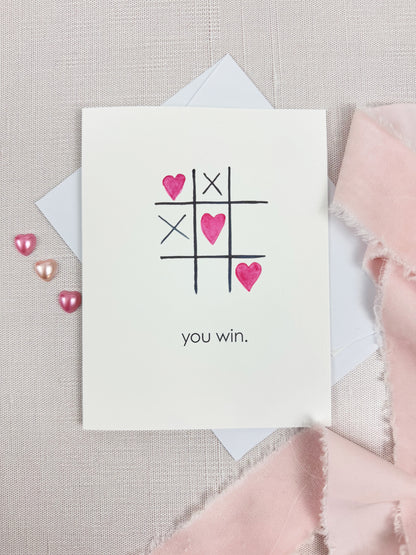 You Win Valentine's Greeting Card