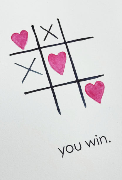 You Win Valentine's Greeting Card